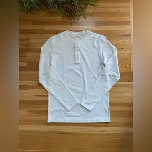 Taylor Stitch Organic Cotton Henley- size 38, vintage white